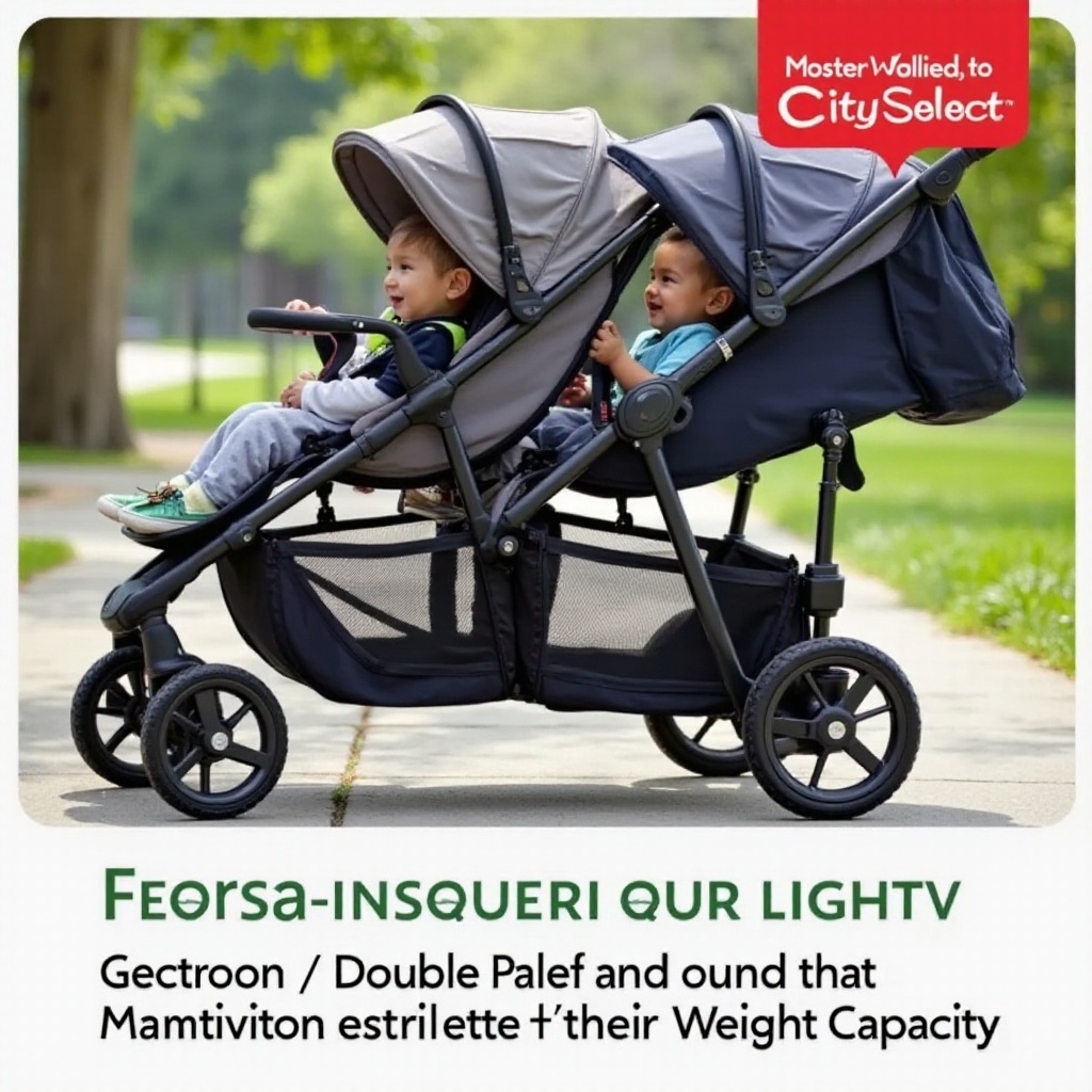 city select double stroller weight limit