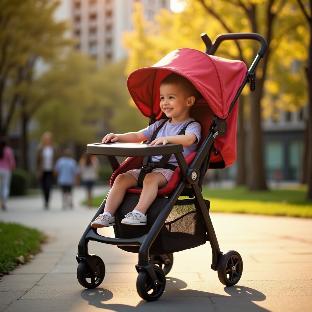 umbrella stroller with snack tray